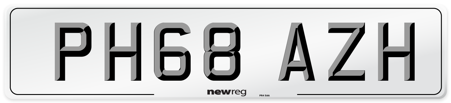 PH68 AZH Number Plate from New Reg
